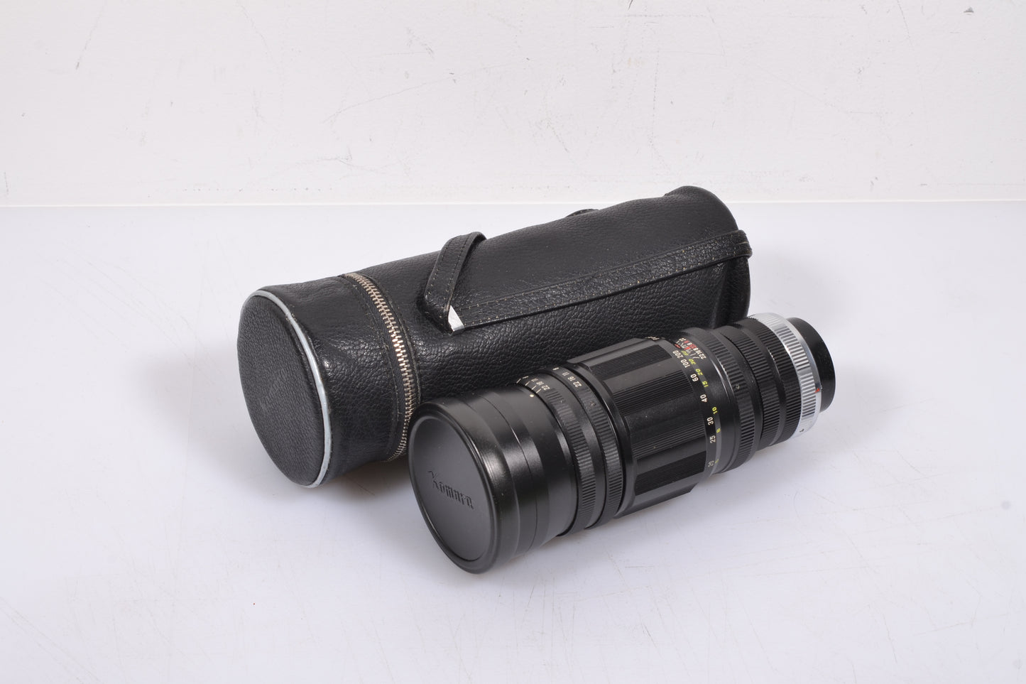 Sankyo Kohki Komura 200mm F3.5 Lens w/Exakta Mount, Case+caps, *Read