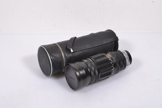 Sankyo Kohki Komura 200mm F3.5 Lens w/Exakta Mount, Case+caps, *Read