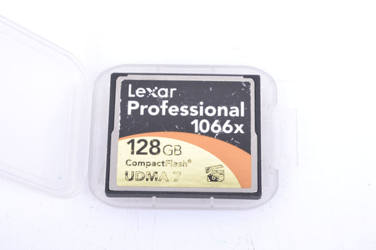 Lexar 128GB UDMA 7 1066X CF card in jewel case