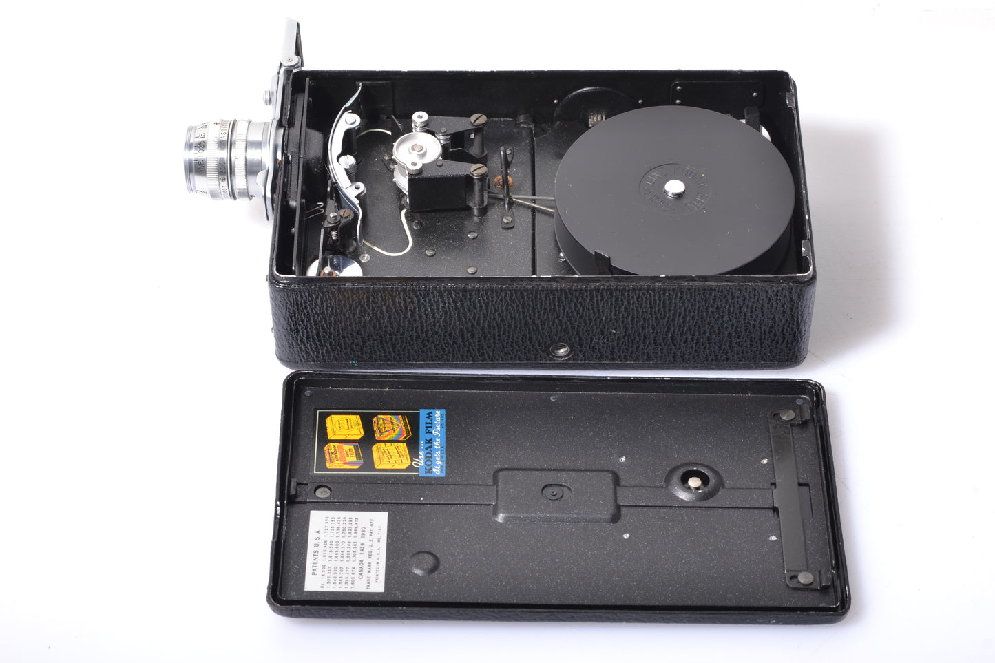 Kodak Cine Model K 8mm movie camera, case, manual, filters, tested, Vintage