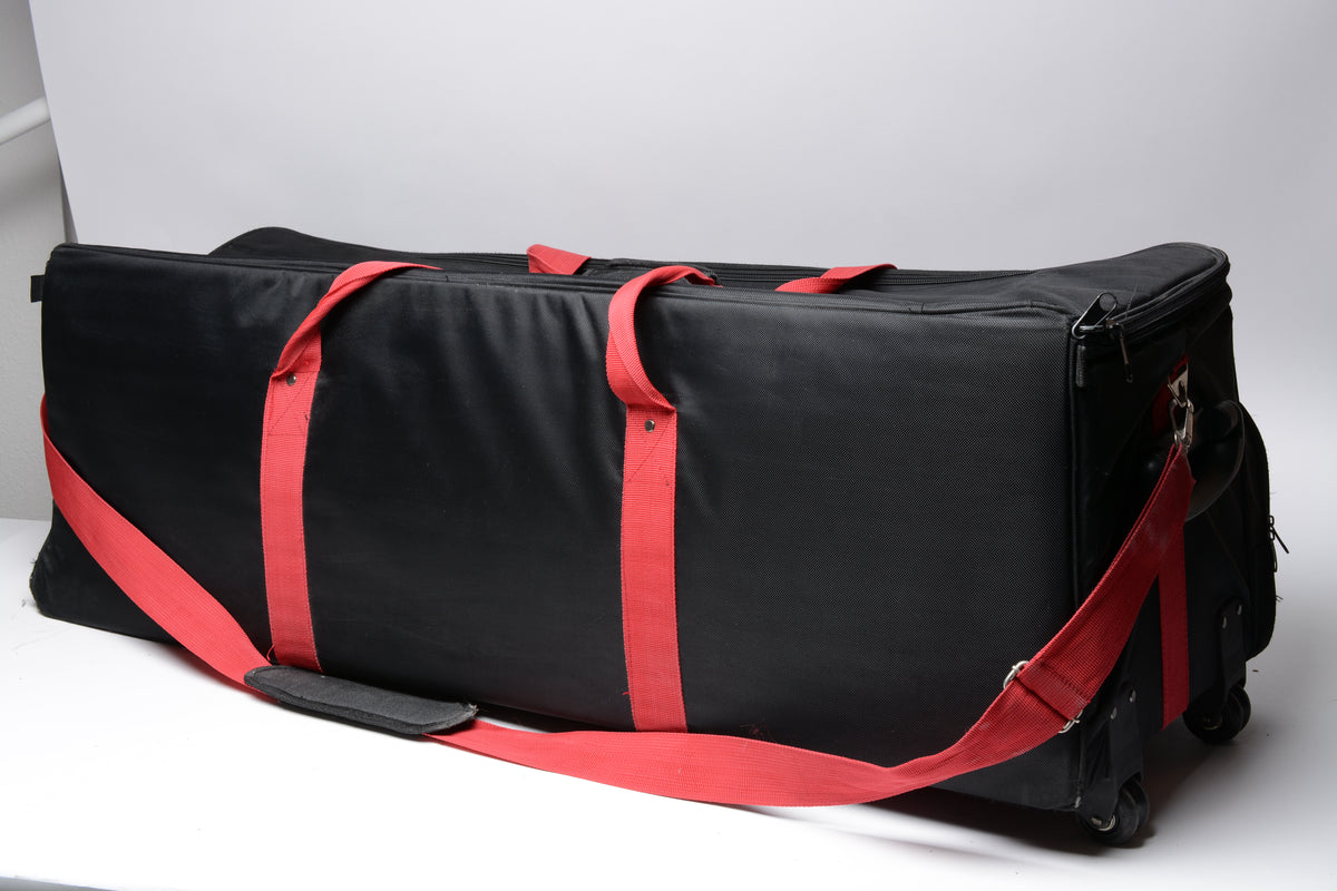 Photoflex large rolling padded lighting case ~43x12x12", Good!