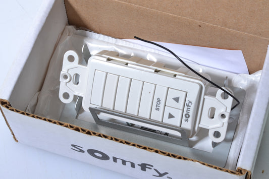 Somfy Decoflex Wirefree RTS Wall Switch, 5-Channel, White (1810813) NIB