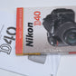 Nikon D40 DSLR body, batt+charger+book, ONLY 2421 Acts!! Mint-