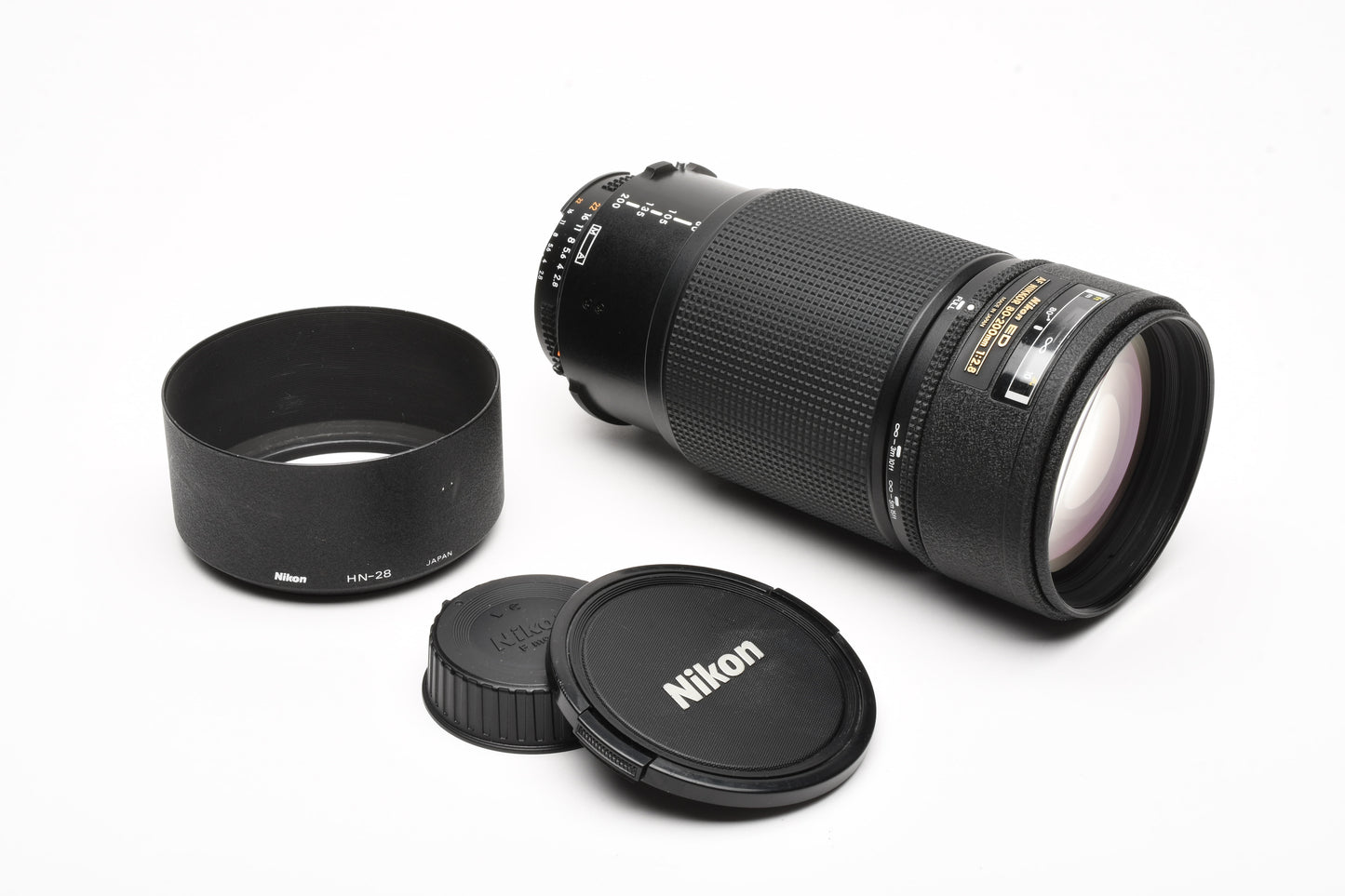 Nikon AF 80-200mm f2.8D ED zoom lens, hood, caps, Nice!