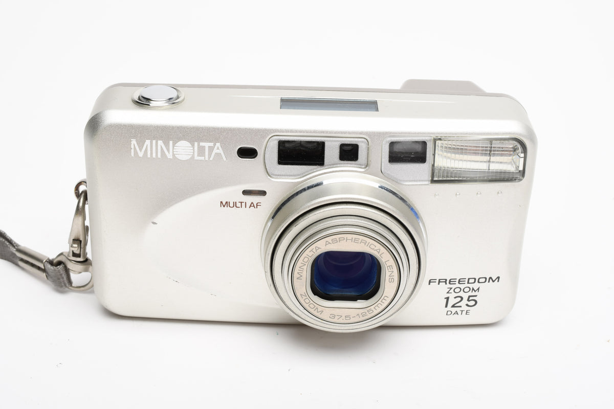 Minolta Freedom Zoom 125 Date 35mm Point&Shoot camera w/ strap, Great!