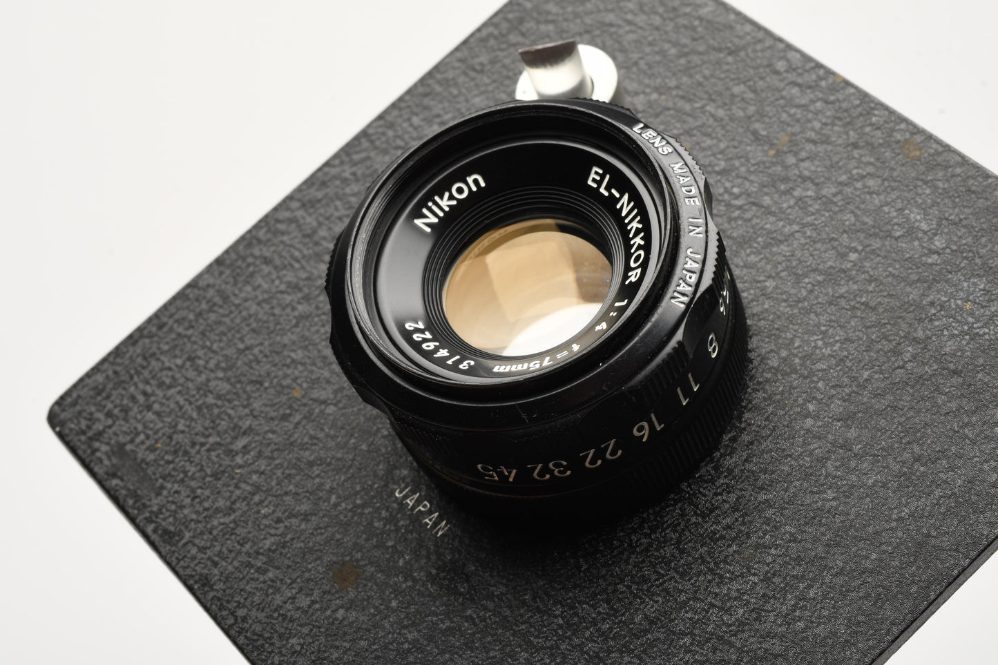 Nikon EL Nikkor 75mm f4 Enlarging lens w/4x4" lens board, Great!