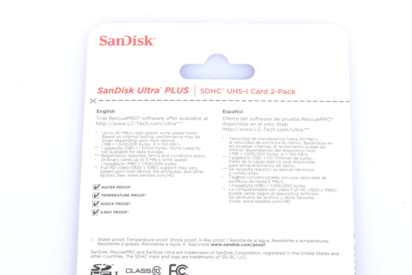 2x SanDisk Ultra Plus 16gb SD Cards, New in Blister Pack