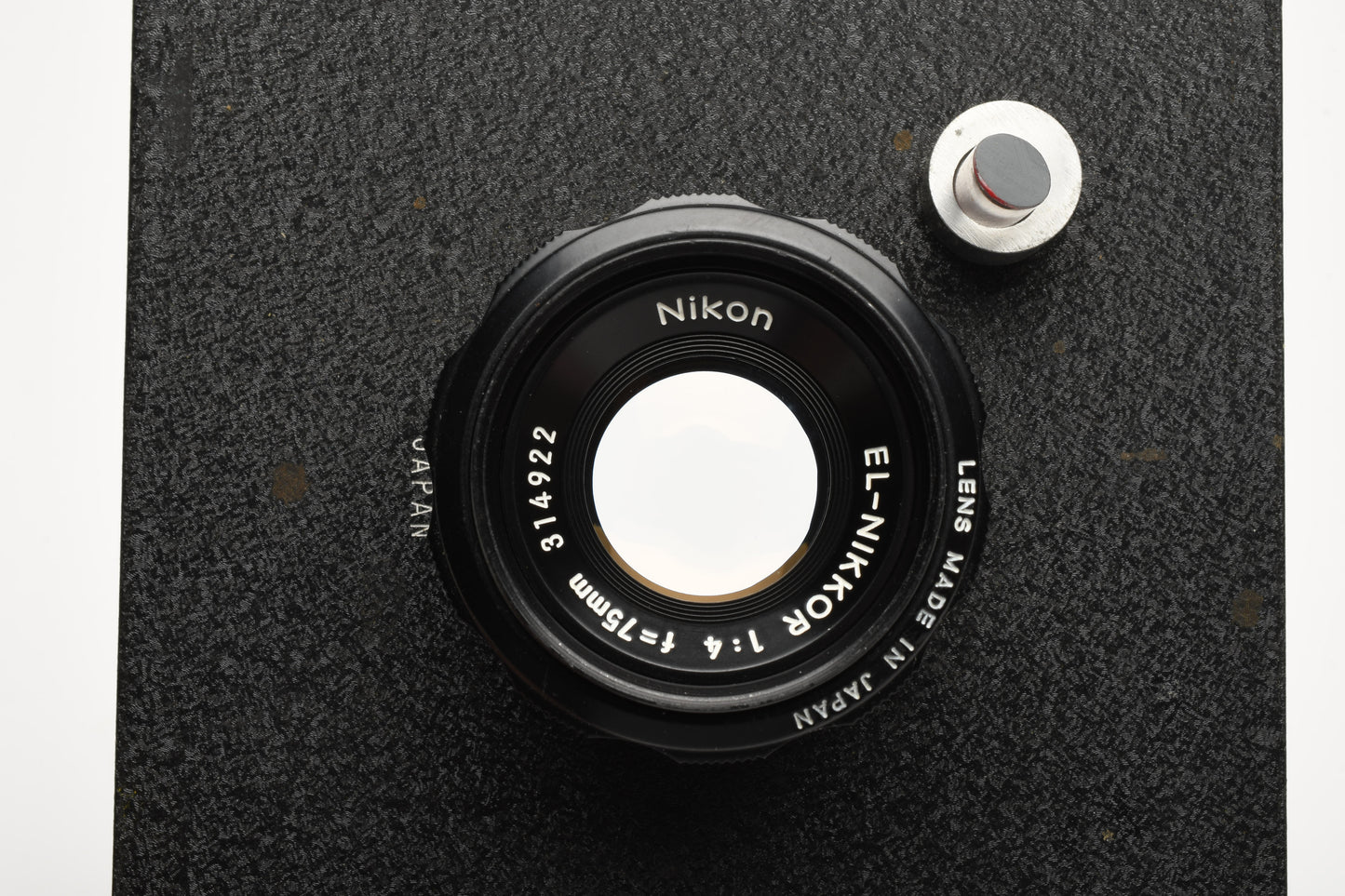 Nikon EL Nikkor 75mm f4 Enlarging lens w/4x4" lens board, Great!