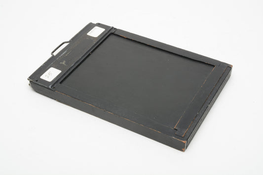 Graflex Graphic 4x5 wood sheet film holder, nice & clean w/Dark slides