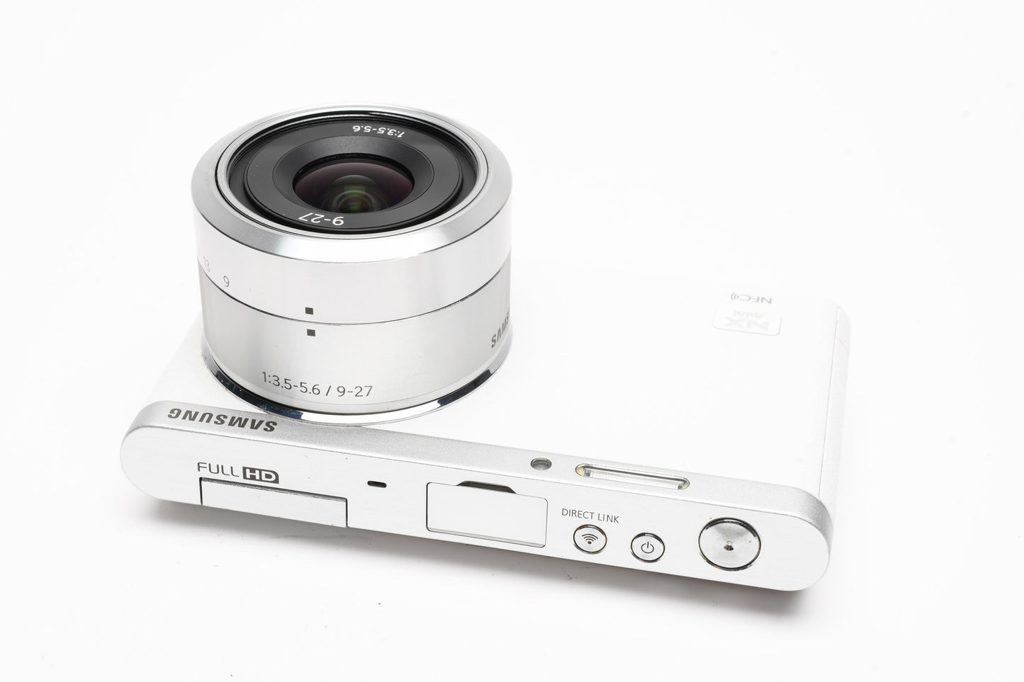 Samsung NX Mini 20.5MP Digital Point&Shoot W/9-27mm Lens + Flash  (white) Mint-