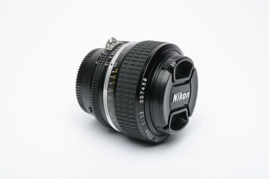 Nikon Nikkor MF 50mm f1.2 AIS lens, caps, vey clean, sharp, Mint-