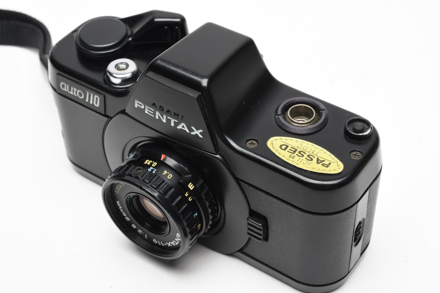 Pentax Auto 110 w/24mm f2.8, case, wrist strap, Tested