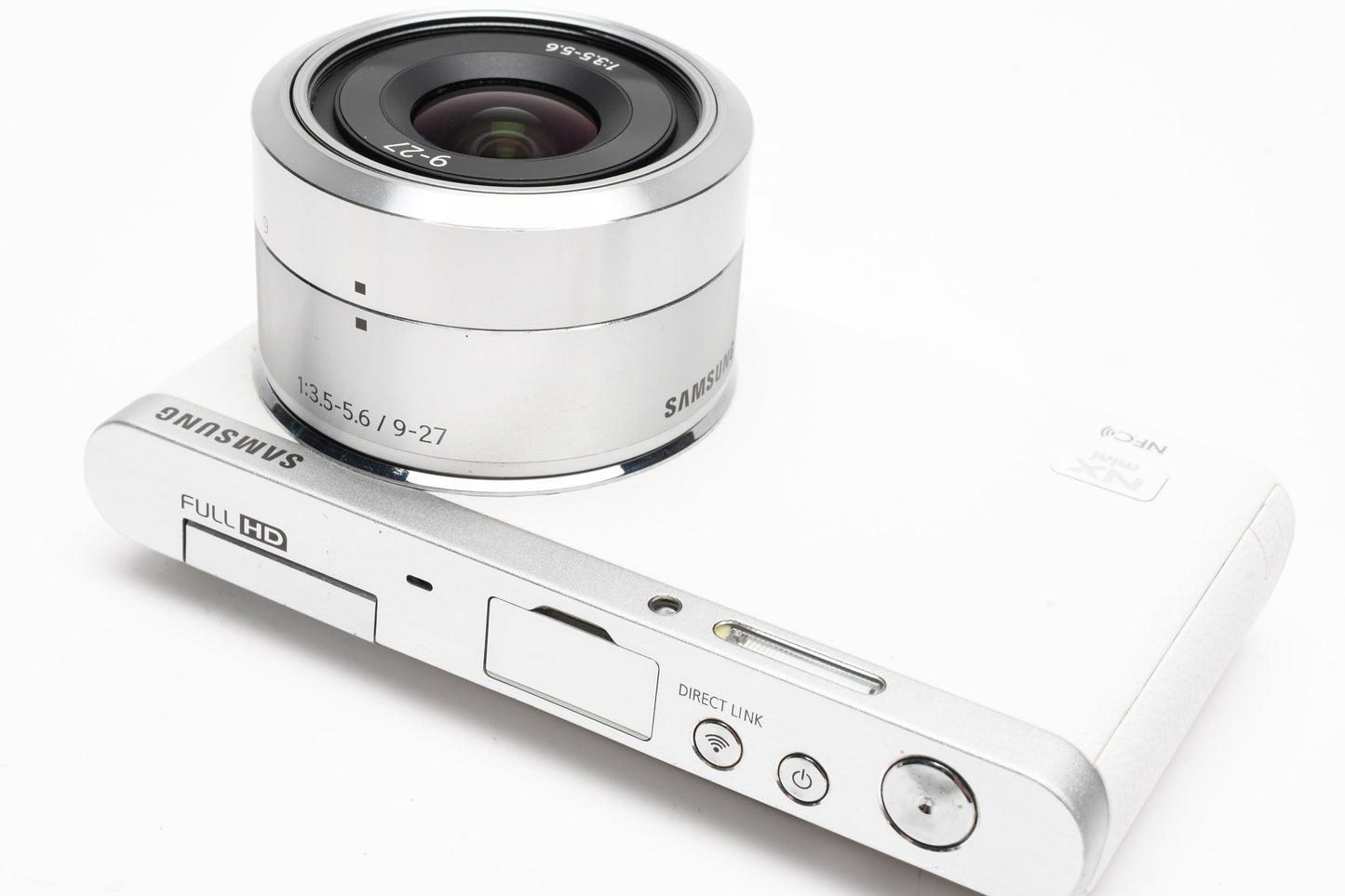 Samsung NX Mini 20.5MP Digital Point&Shoot W/9-27mm Lens + Flash  (white) Mint-