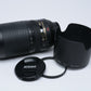 Nikon Nikkor AF-S 70-300mm f4-5.6G ED VR zoom lens, caps, lens hood, UV, Mint-