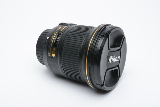 Nikon Nikkor AF-S DX 20mm f/1.8 G SWM RF ED Aspherical Lens w/Caps, Nice