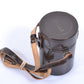 Nikon Nikkor ~5" x 3" brown hard lens case, strap, nice and clean