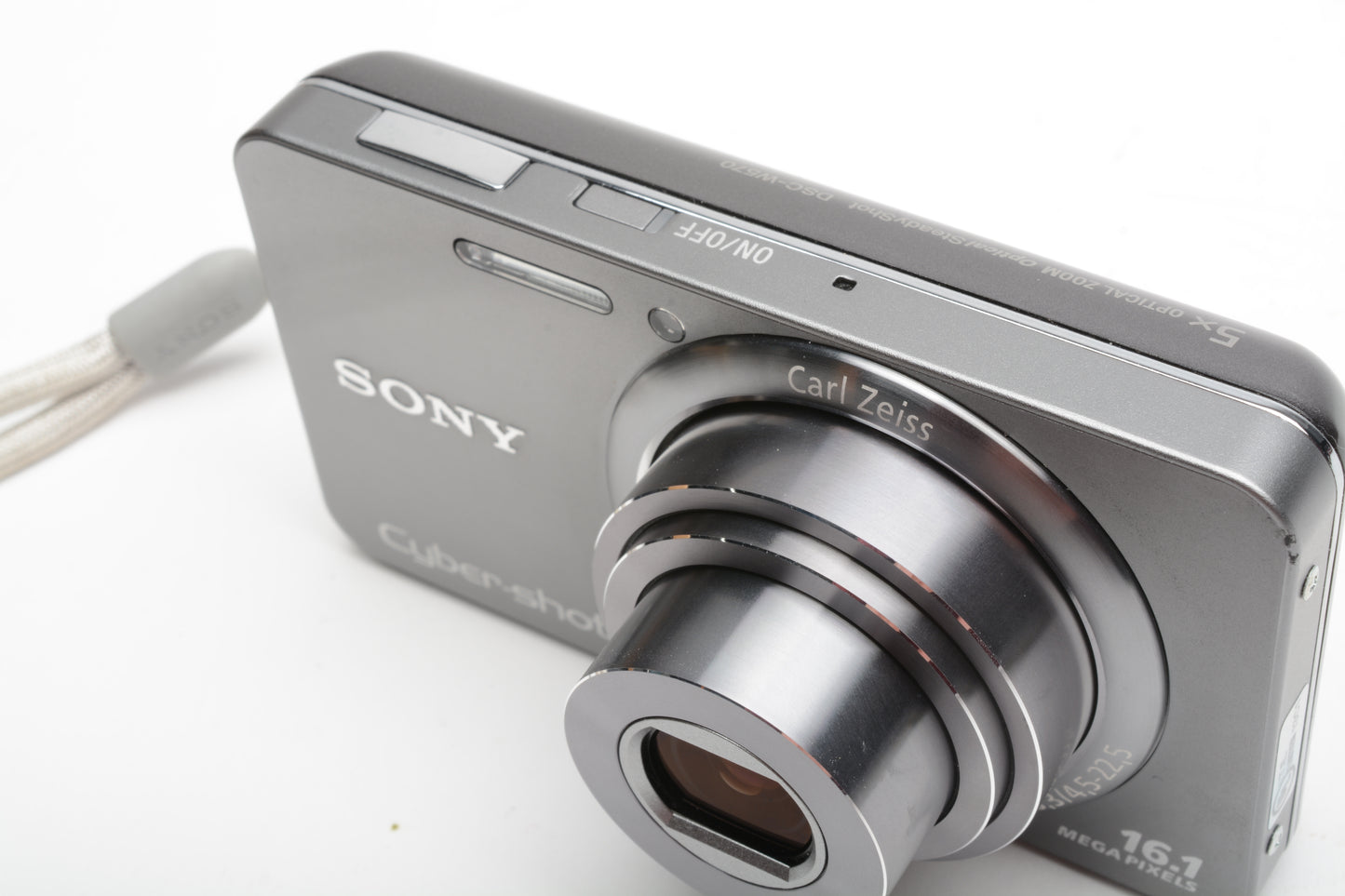 Sony Cybershot DSC-W570 16.1MP Digital Point&Shoot camera (Silver), 2 batts, Mint-