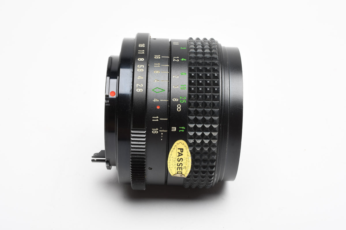 Phase 2 MC Auto CCT 28mm F2.8 Wide Angle Lens for Pentax PK Mount w/Caps, Nice!