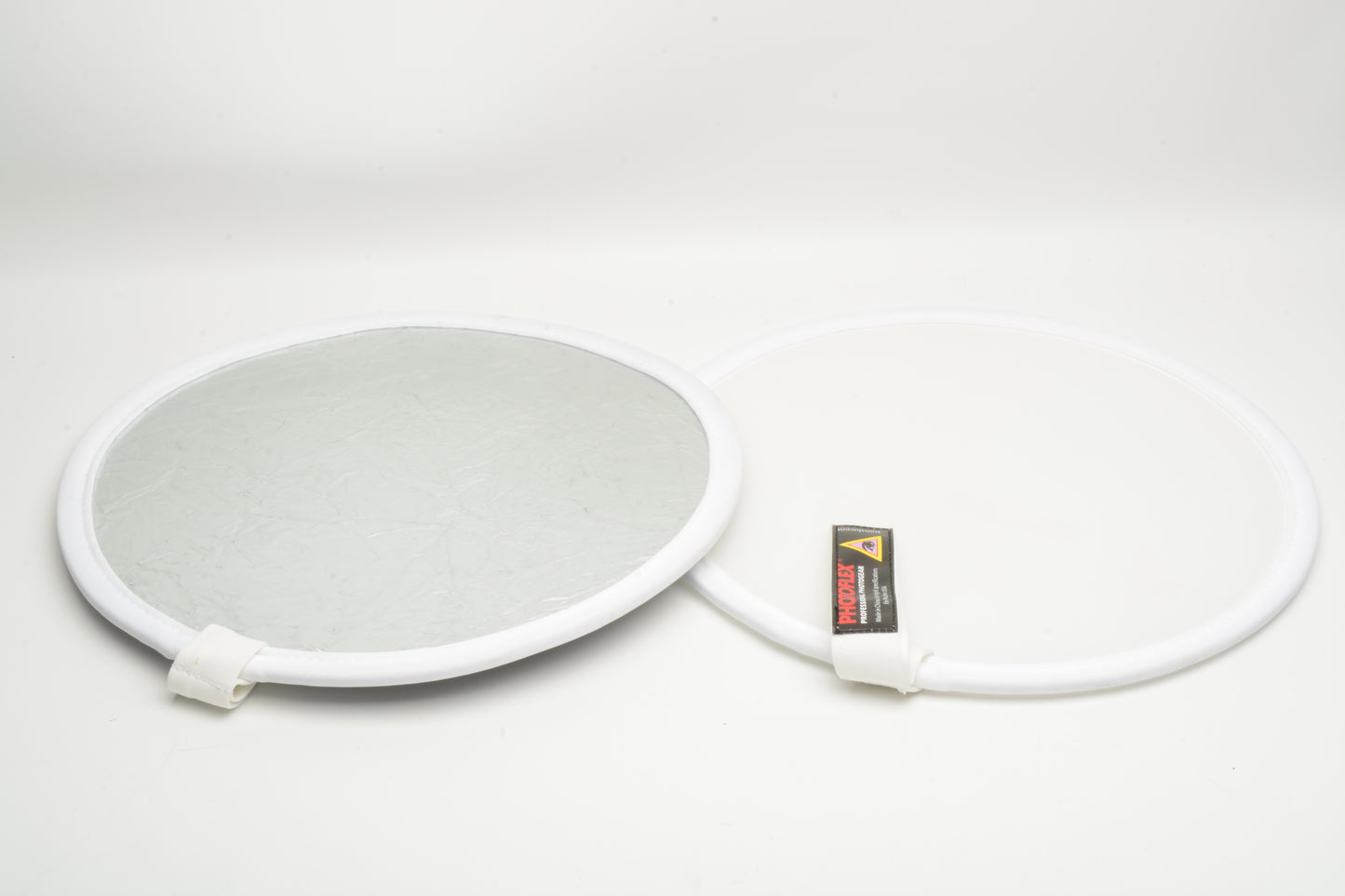 Set of 2 Photoflex 12" Lite Disc reflectors / diffusers white / white & Gray / Black