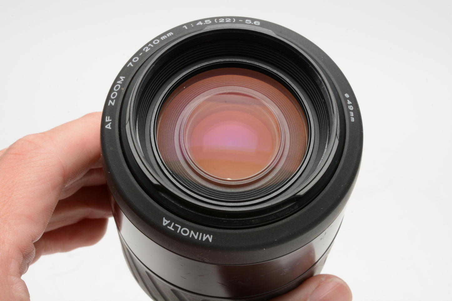 Minolta Maxxum AF Zoom 70-210mm f4.5-5.6 lens, UV, hood, Good, Clean