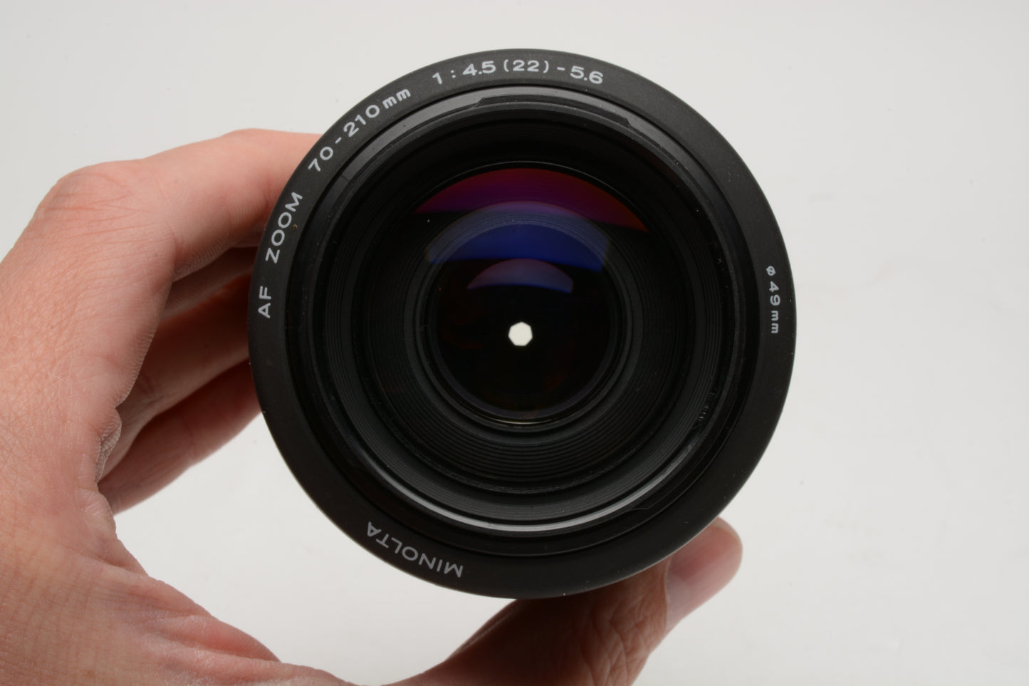 Minolta Maxxum AF Zoom 70-210mm f4.5-5.6 lens, UV, hood, Good, Clean