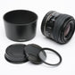 Pentax-D SMC FA 50mm f2.8 Macro, Caps, UV, lens, hood, Mint-