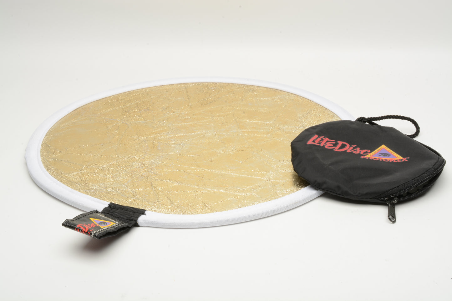 Set of 3 Photoflex 12" Lite Disc reflectors / diffusers white / gold / black