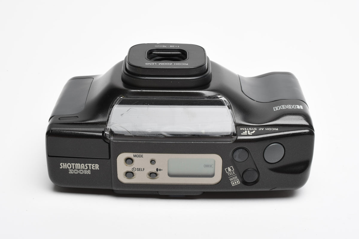 Ricoh Shotmaster Zoom 35mm Point&Shoot w/38-76mm Zoom Lens, Strap, Nice!