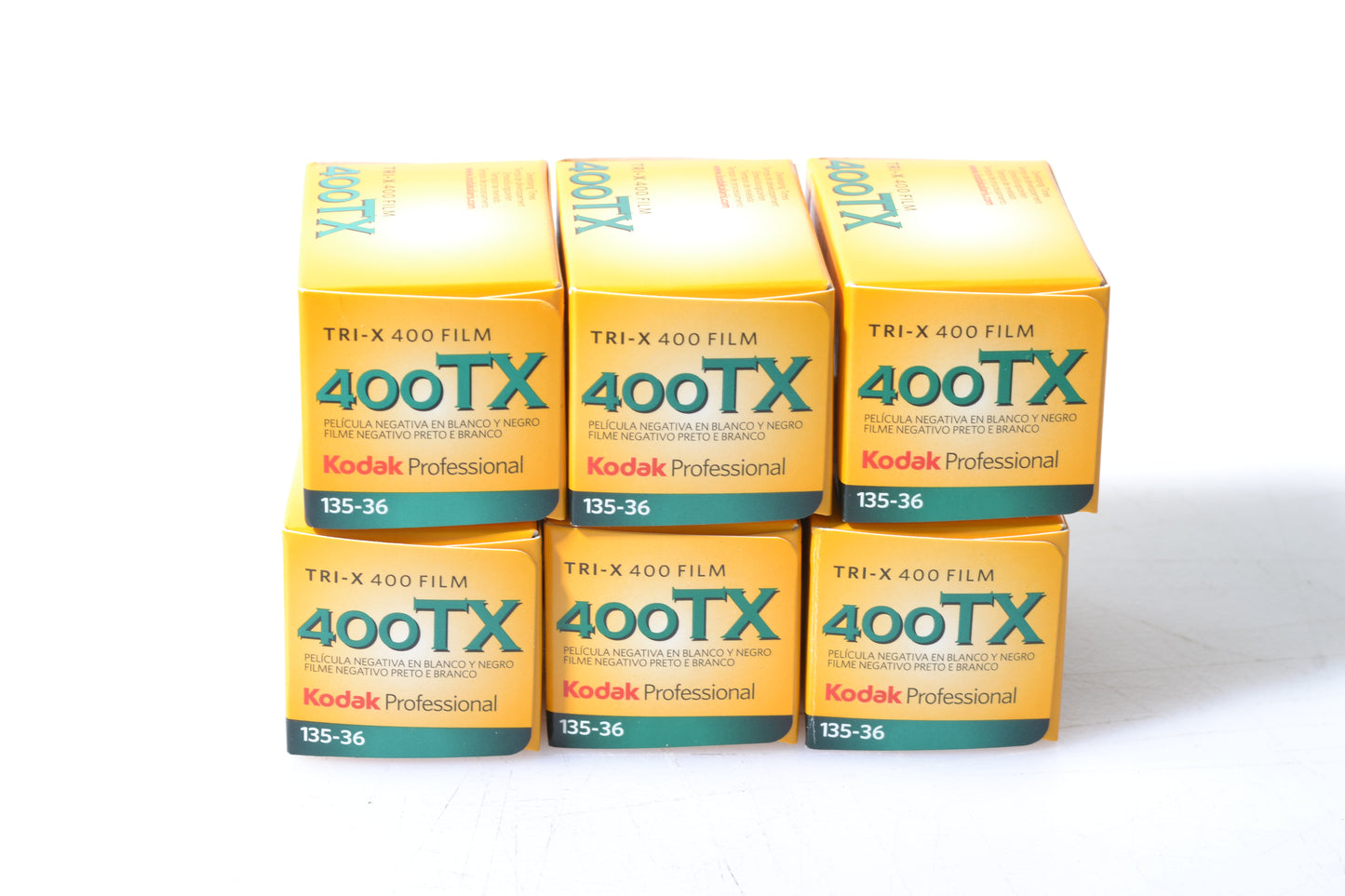 6X Rolls Kodak Tri-X TX 400ASA 135-36 B&W 35mm Film, Expires 02/2025 to 05/2025