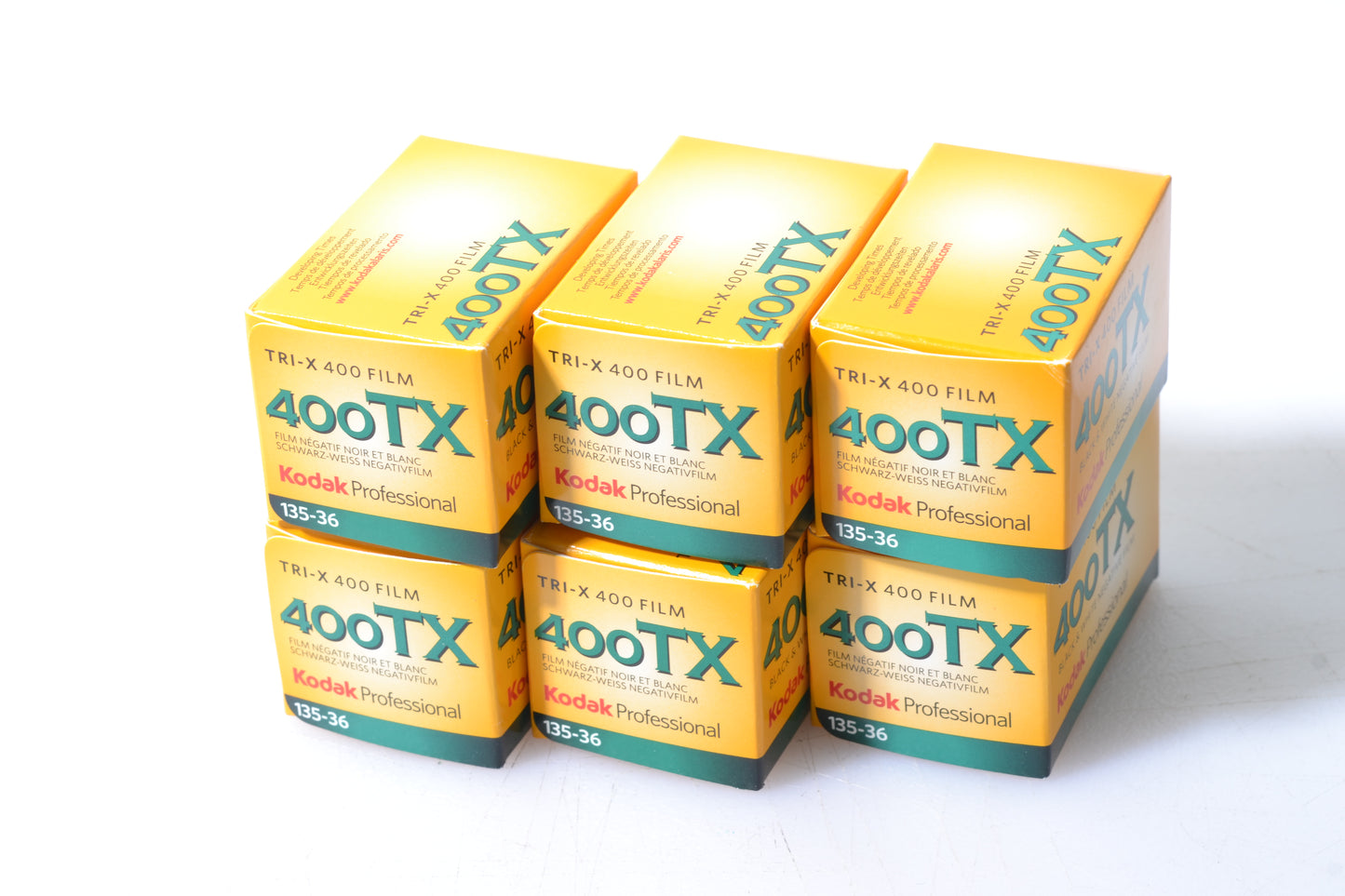 6X Rolls Kodak Tri-X TX 400ASA 135-36 B&W 35mm Film, Expires 02/2025 to 05/2025