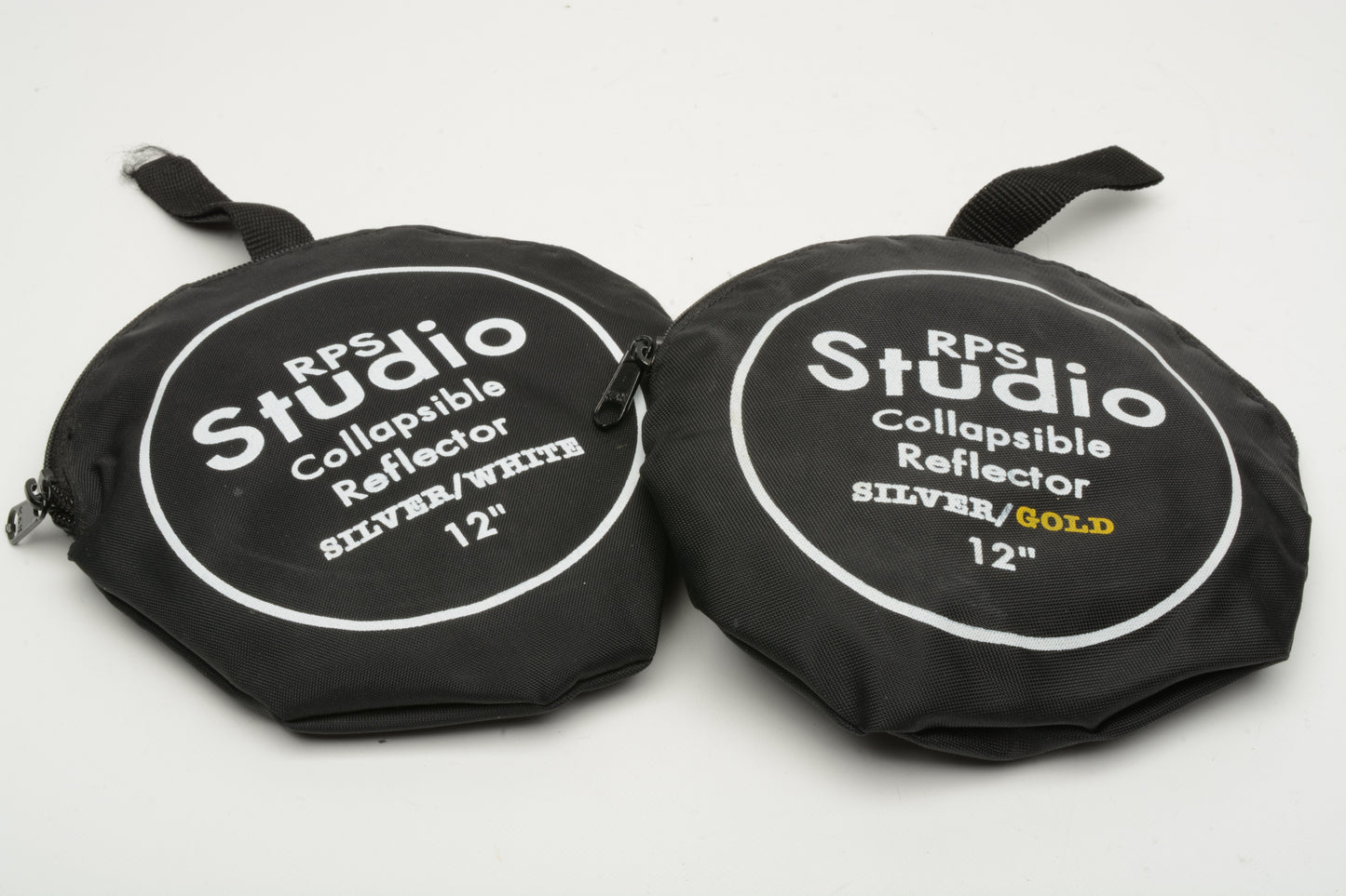 Set of 2 RPS 12" Lite Disc reflectors / diffusers gold / silver & white / silver
