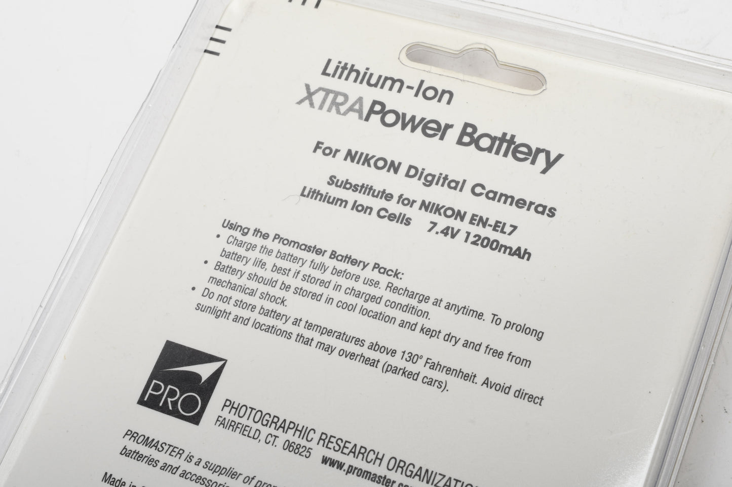 Promaster Nikon EN-EL7 battery, Sealed pack, NEW
