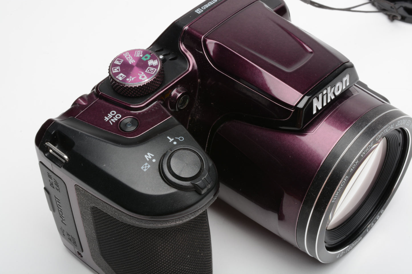 Nikon Coolpix B500 16MP Digital Point&Shoot Camera w/40x Zoom (Plum), Tested