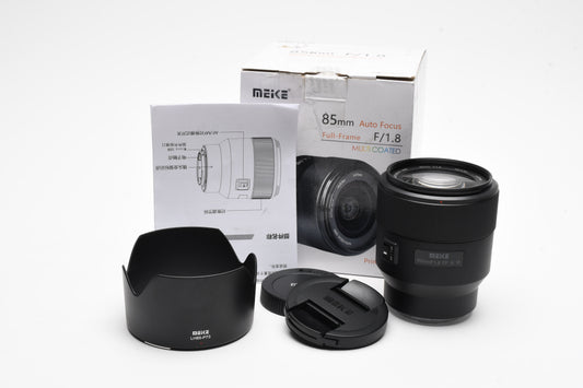 Meike 85mm F1.8 Pro Full Frame AF STM Lens Sony E-Mount, Mint-, Boxed