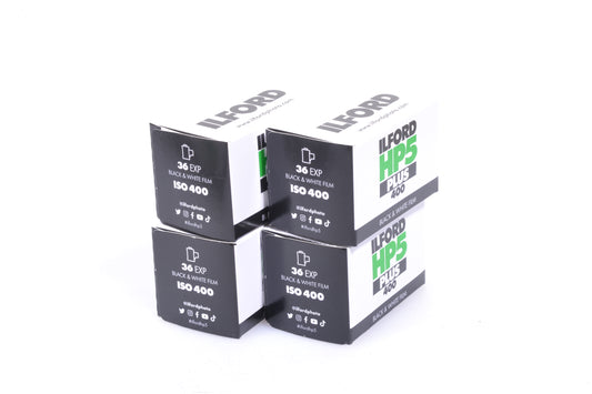 4X Rolls Ilford HP5 Plus 400ASA 135-36 B&W 35mm Film, Expires 06/2027