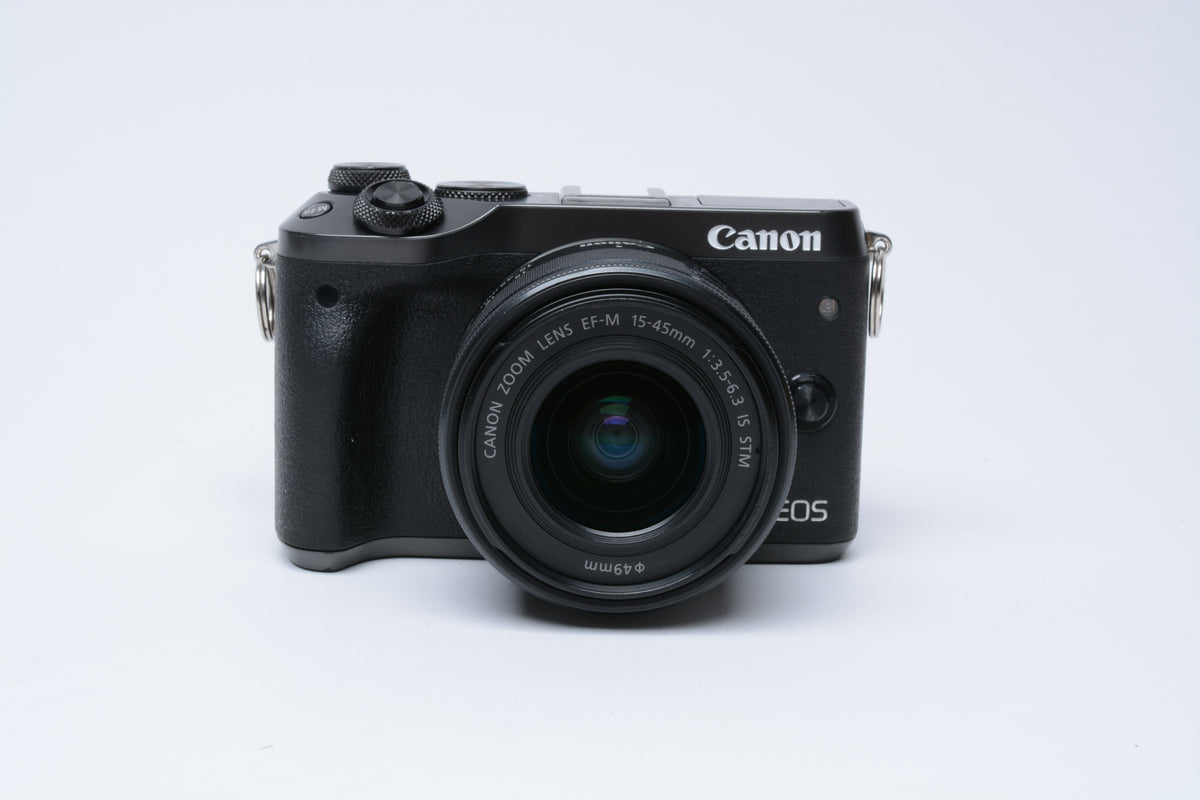 Canon EOS M6 Mirrorless Camera w/ EF-M 15-45mm f3.5-6.3 IS STM++