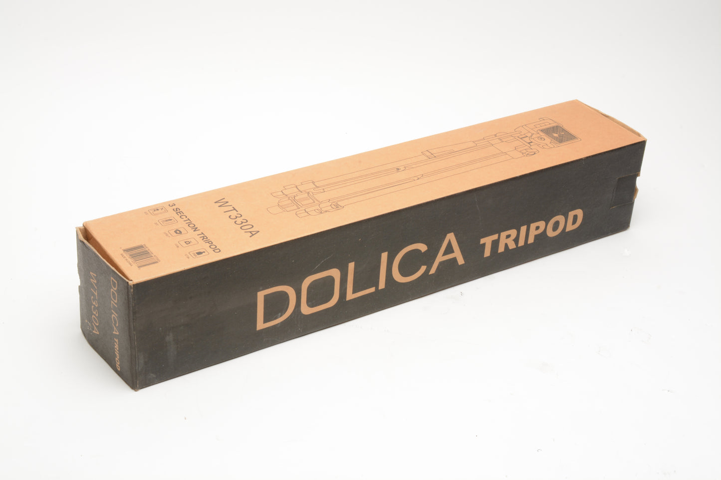 Dolica WT330A Tripod, w/case, boxed, Folded ~20" Extends To 48”, Mint-