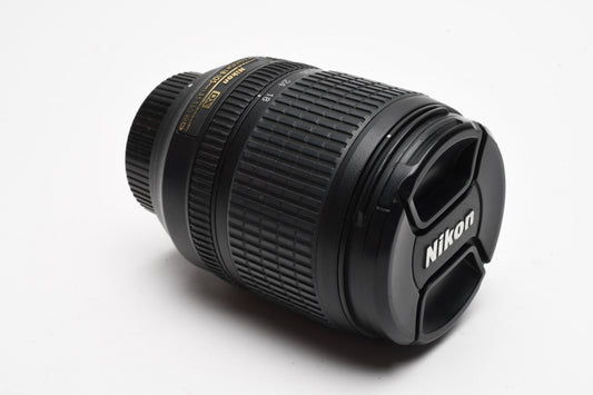 Nikon AF-S 18-105mm f3.5-5.6G ED DX VR zoom lens, caps, clean, Nice
