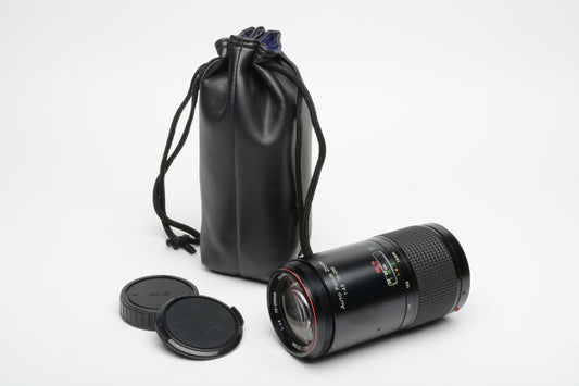 Ryka AF 75-200mm f4.5 Telephoto zoom lens, caps, Maxxum or Sony A Mount