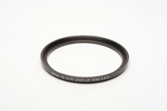 Tiffen 72-77mm step-up ring, 77mm filters on 72mm lens