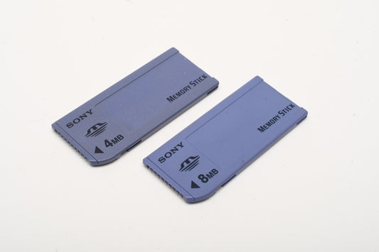 Sony Memory Stick bundle of 2X (4MB & 8MB) in nice case