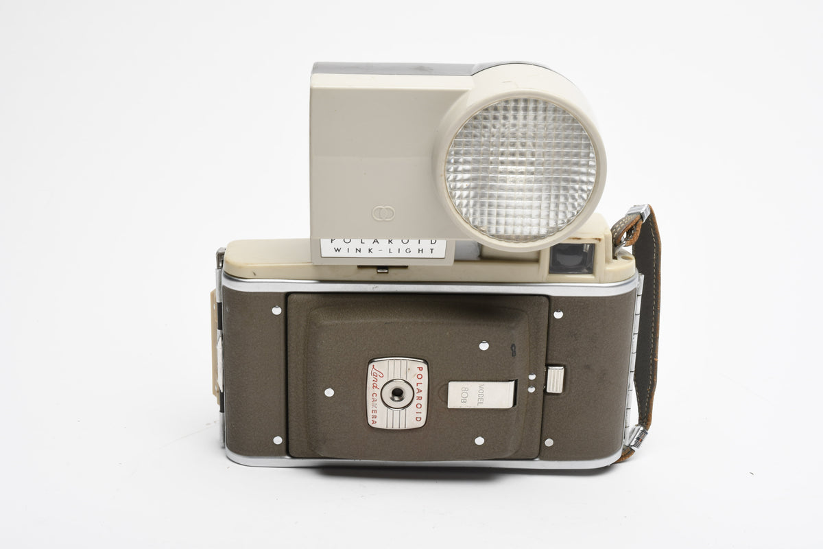 Polaroid Land camera Model 80B, w/Wink light and Light Reducer Vintage