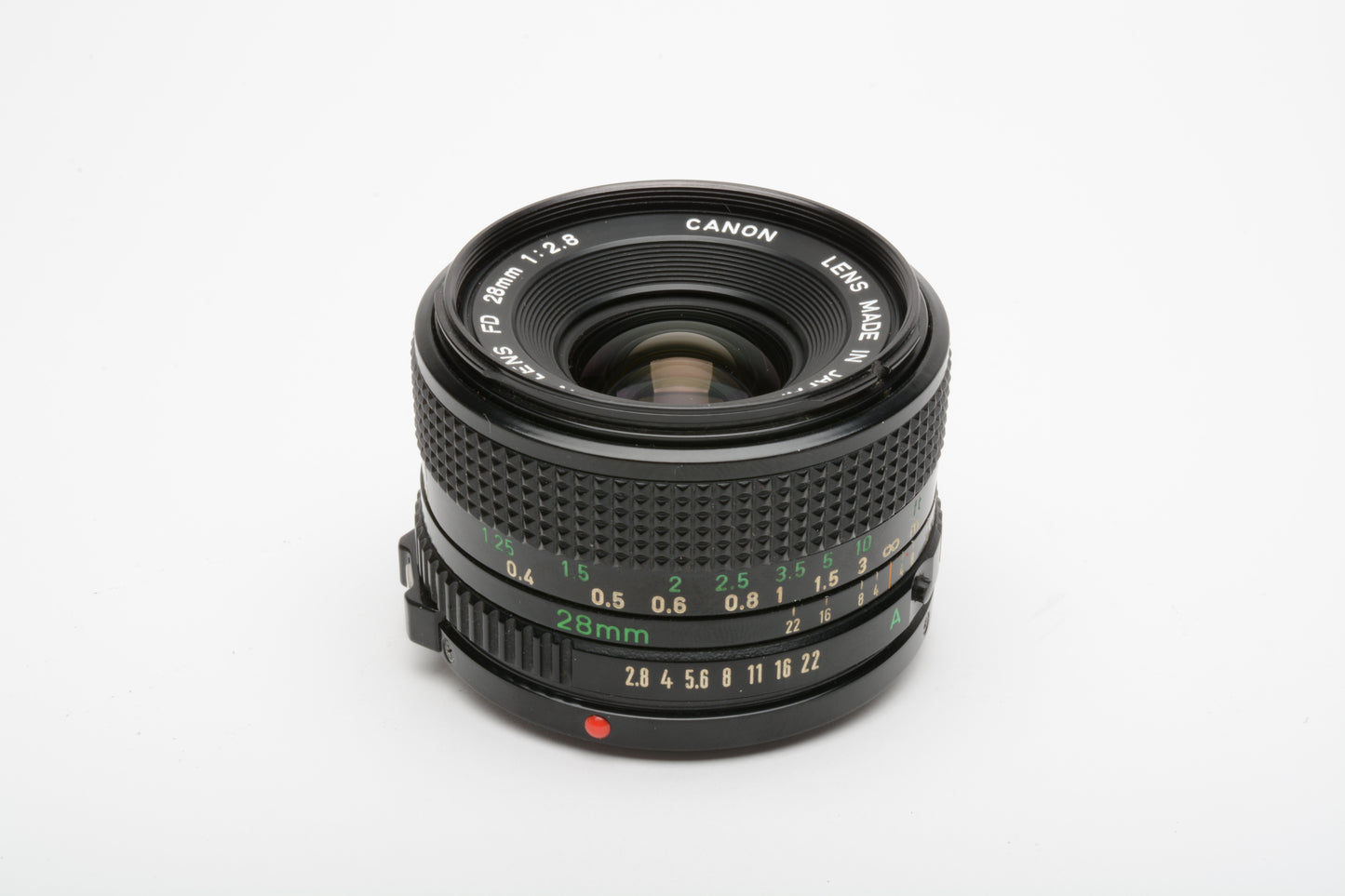 Canon FD 28mm f/2.8 Wide Angle Lens w/Caps