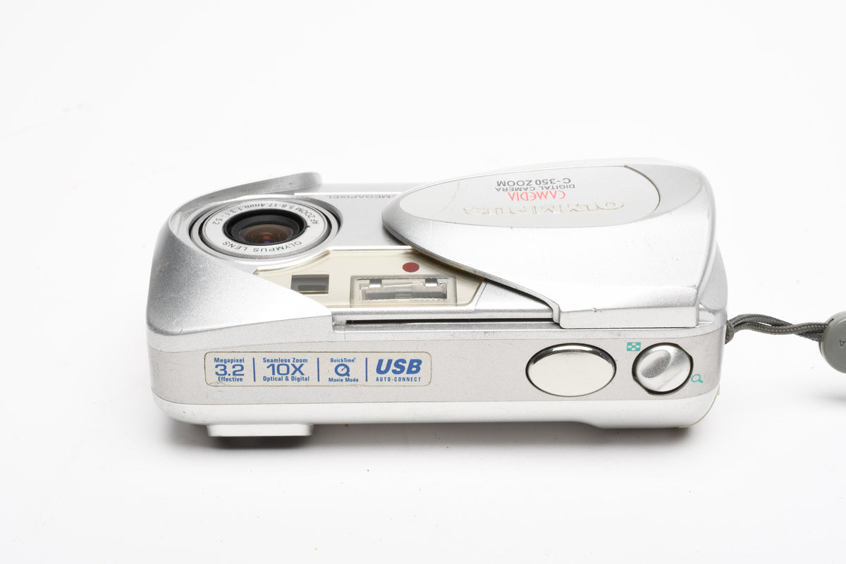 Olympus Camedia C-350 Zoom 3.2MP Digital Point&Shoot camera w/Strap, 16MB XD Card, Nice