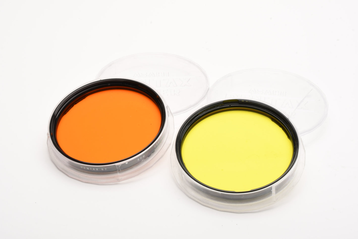 2X Pentax 82mm B&W Contrast filters Yellow and Orange - very clean