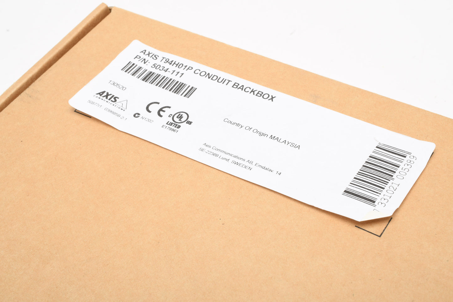 Axis T94H01P White Conduit Back Box 5034-111 For Axis P-33/V Series NEW