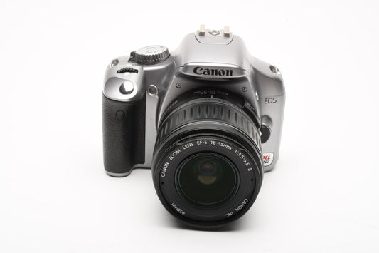 Canon Rebel XSi DSLR w/18-55mm F3.5-5.6 II, batt, charger, UV, Only 11K Acts