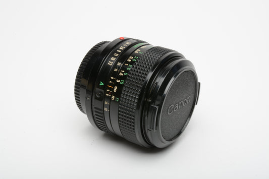 Canon FD 28mm f/2.8 Wide Angle Lens w/Caps