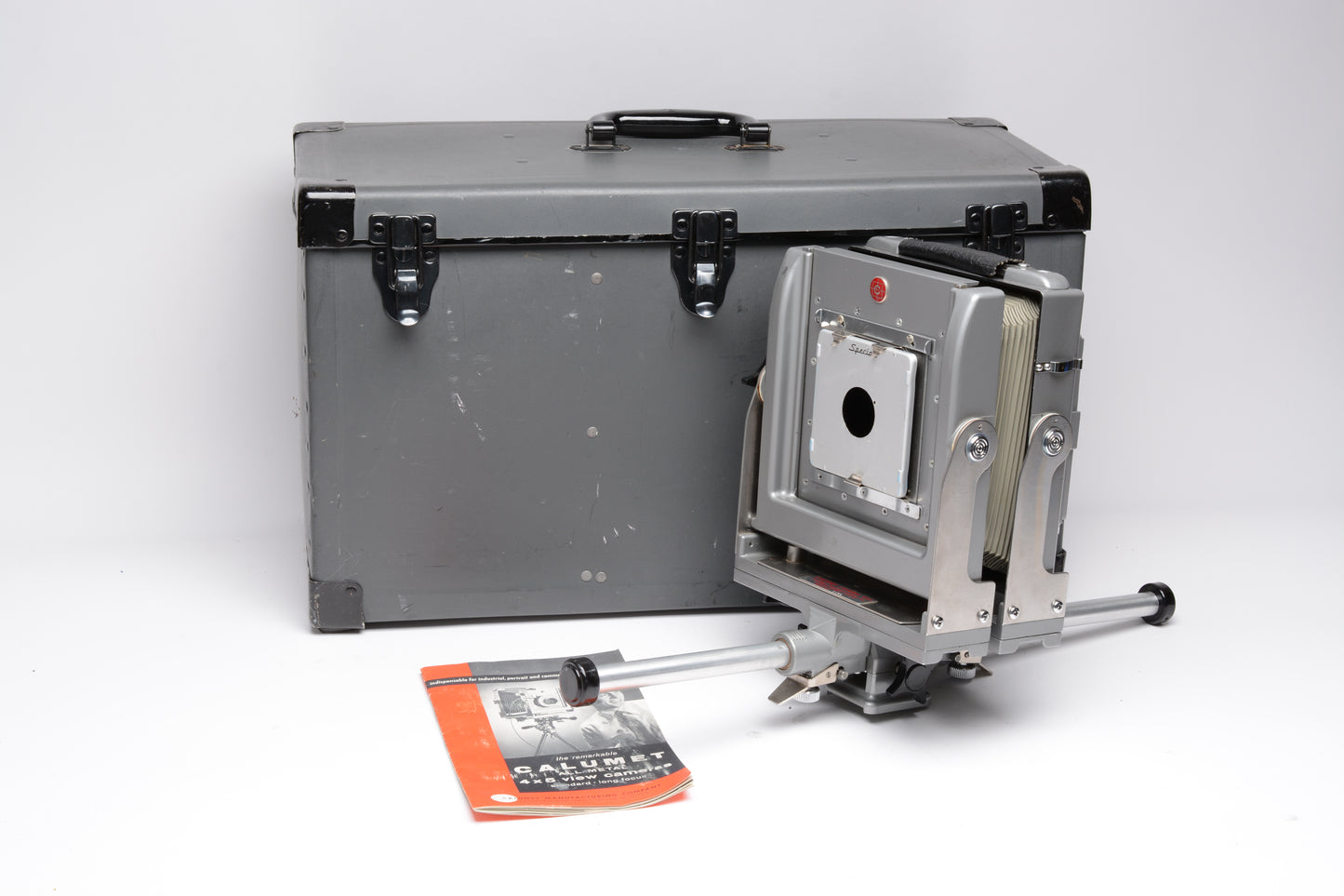 Calumet 4x5 Metal Monorail camera, Case, Very clean, fully tested