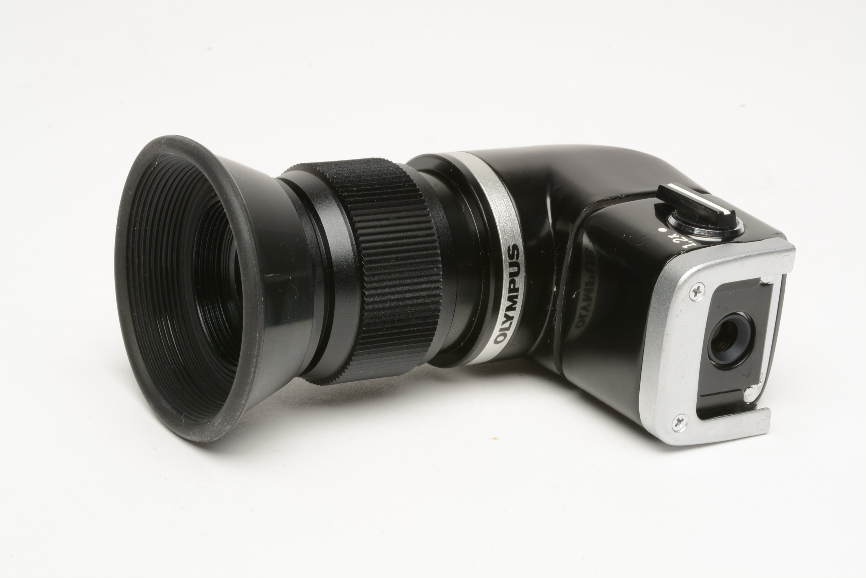 Olympus Varimagni angled viewfinder 1.2X - 2.5X, in case, w/eyecup, very  clean